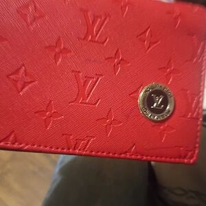 Louis Vuitton Red Embossed Wallet